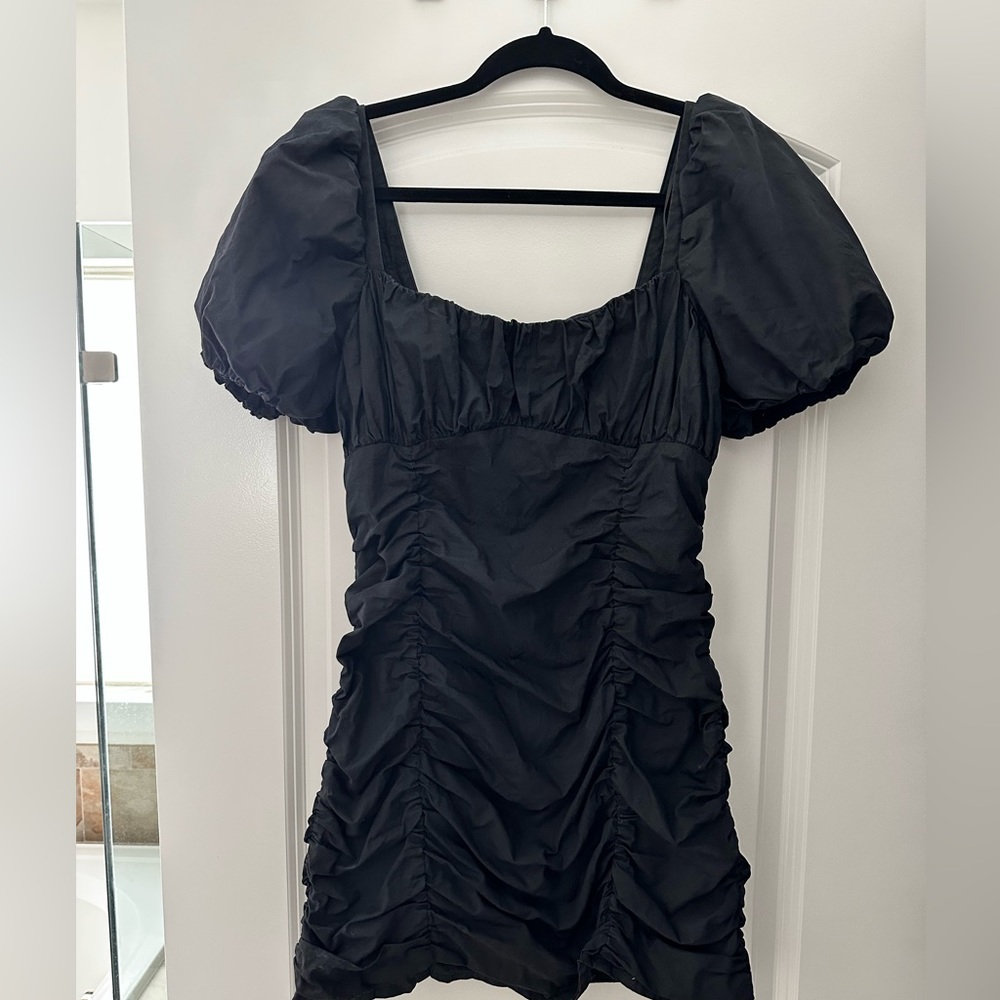 Lush black ruffle dress